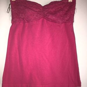 Strapless pink, Lacey top